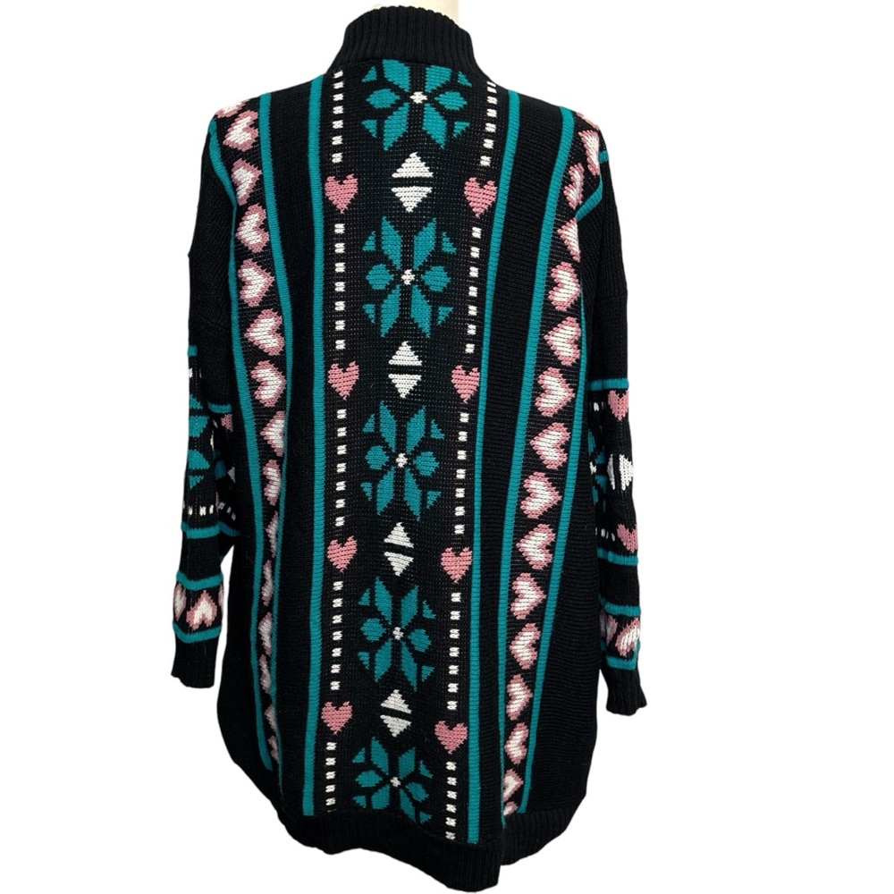 Vintage 80s Private Eyes Hearts Sweater - Picture 3 of 4